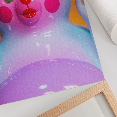 Stampa su tela Orsacchiotto colorato, colori vivaci, composizione moderna