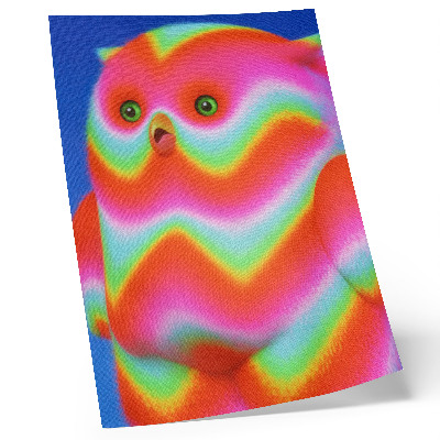 Foto su tela Un personaggio dai colori intensi e dal motivo allegro
