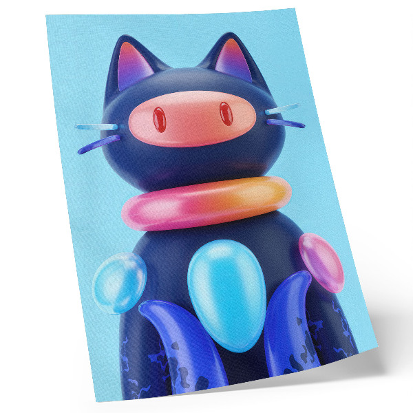 Poster Creatura adorabile, atmosfera futuristica, colori vivaci