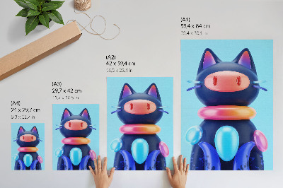 Poster Creatura adorabile, atmosfera futuristica, colori vivaci