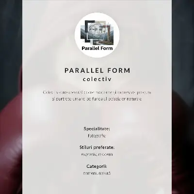 Poster con pelliccia nera su sfondo arancione e dettagli espressivi