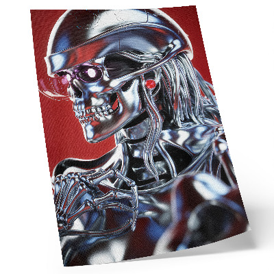Poster Motivo di carattere futuristico nero rosso