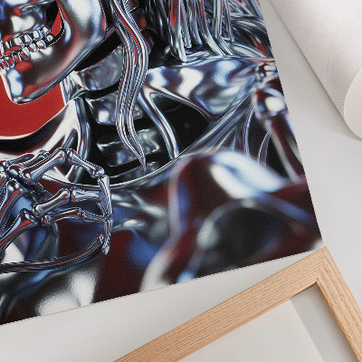 Poster Motivo di carattere futuristico nero rosso