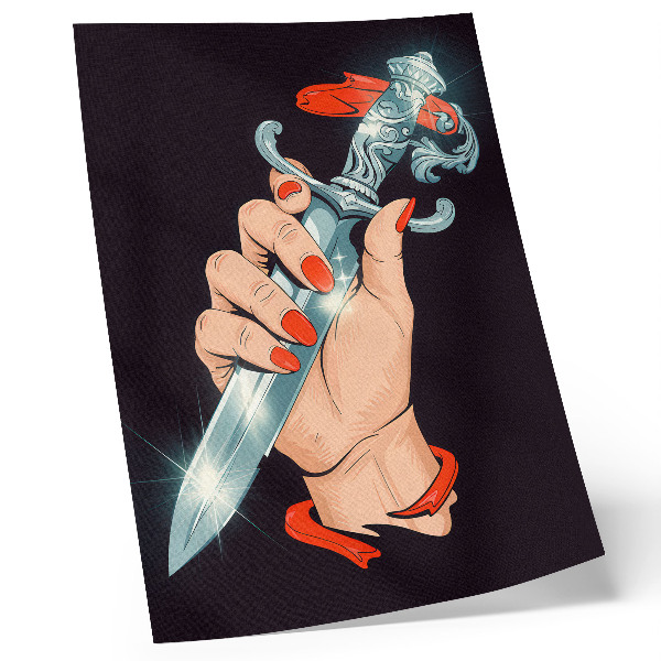 Poster Mano con pugnale, dettagli lampeggianti