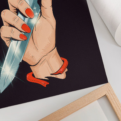 Poster Mano con pugnale, dettagli lampeggianti