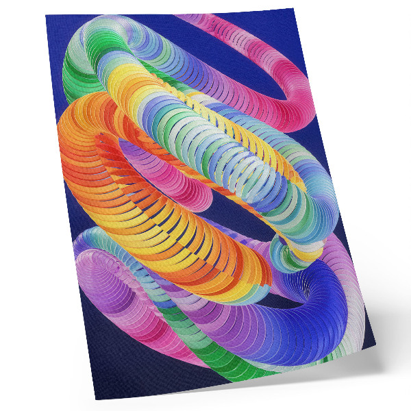 Stampa su tela Spirali colorate in stile astratto