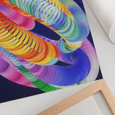 Stampa su tela Spirali colorate in stile astratto