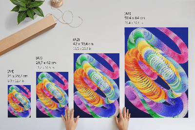 Stampa su tela Spirali colorate in stile astratto