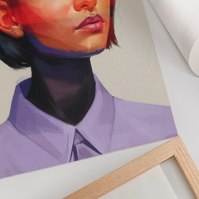 Poster Ritratto moderno minimalista dai colori vivaci