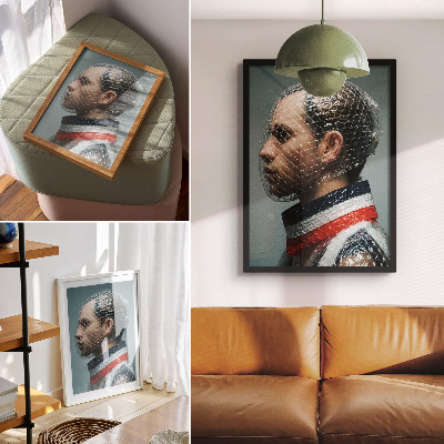 Foto su tela Ritratto moderno con pluriball