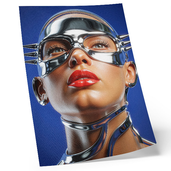 Poster Figura futuristica, colori intensi, modernità