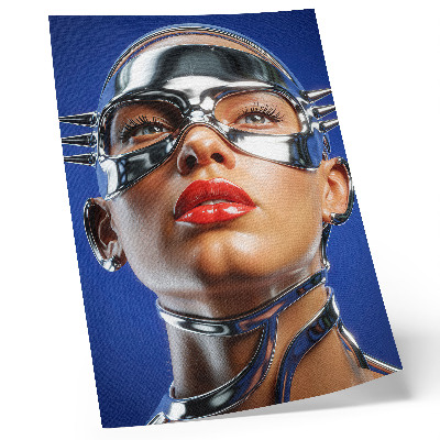 Poster Figura futuristica, colori intensi, modernità