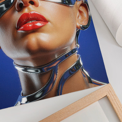 Poster Figura futuristica, colori intensi, modernità