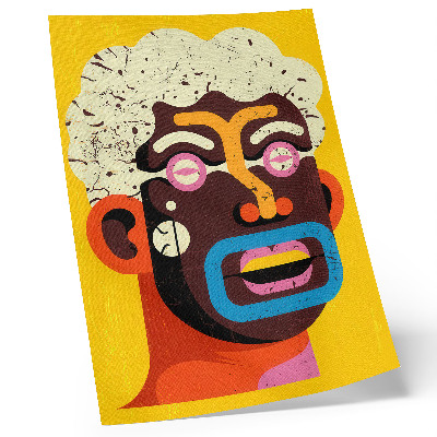 Poster Ritratto colorato, forme astratte, colori intensi