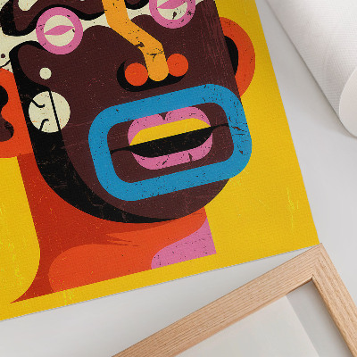Poster Ritratto colorato, forme astratte, colori intensi