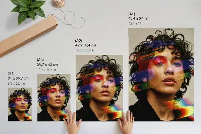 Stampa su tela con accenti colorati dal design moderno e dinamico