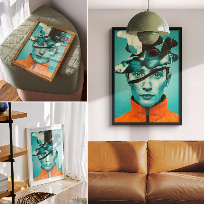 Foto su tela Colori contrastanti, surrealismo, forme dinamiche