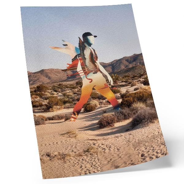 Foto su tela Figura nel deserto, motivo surreale