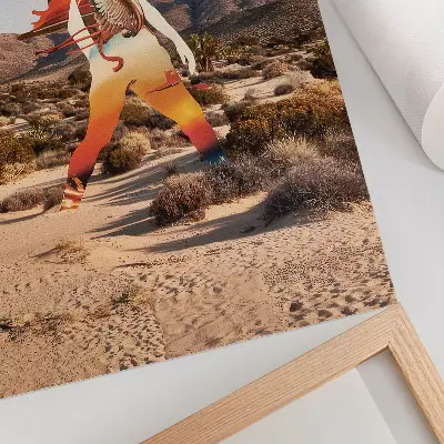 Foto su tela figura nel deserto con motivo surreale