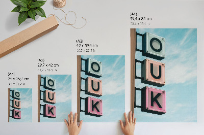 Foto su tela lettere al neon colori pastello modernità