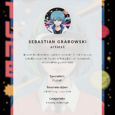 Poster Un personaggio moderno con gli occhiali per la realtà virtuale.