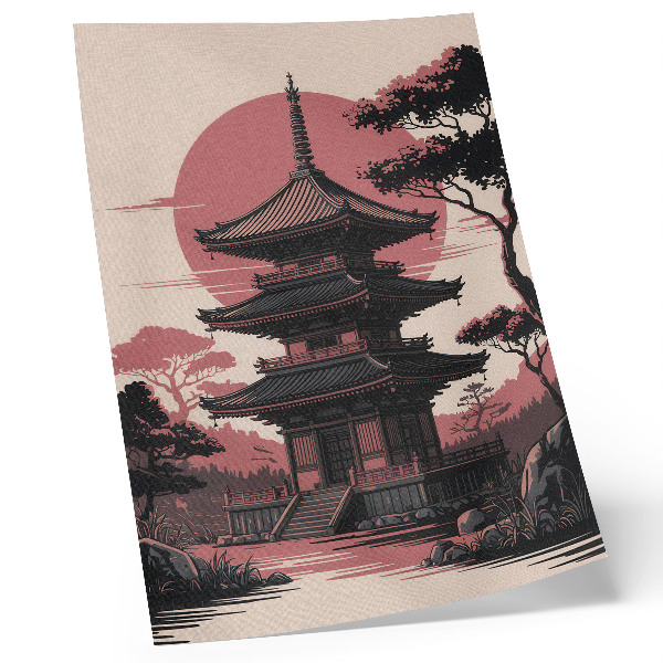 Stampa su tela Pagoda orientale, natura, alberi, armonia, estetica