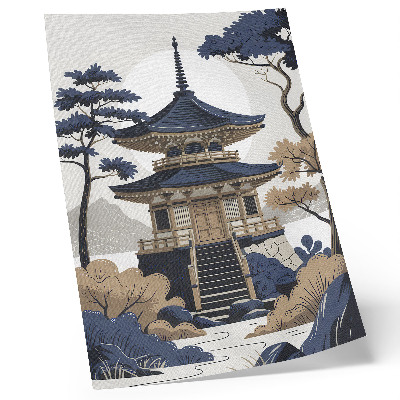 Foto su tela Pagoda, albero, montagna, pace, armonia