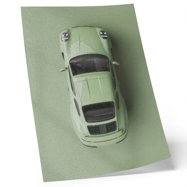 Poster auto moderna in una tonalità di verde
