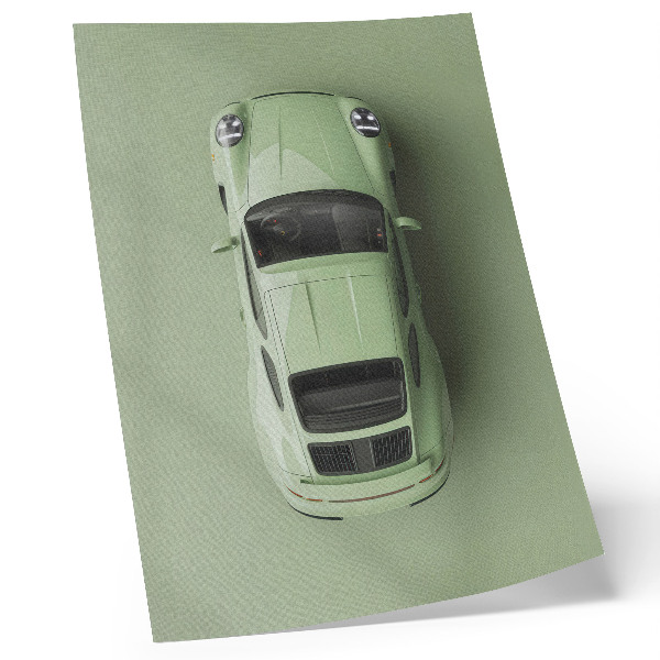 Poster Un'auto moderna in una tonalità di verde