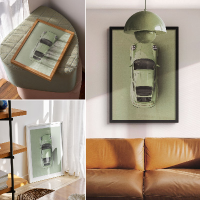 Poster Un'auto moderna in una tonalità di verde