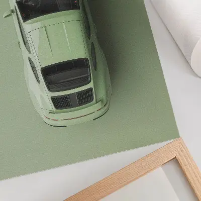 Poster auto moderna in una tonalità di verde