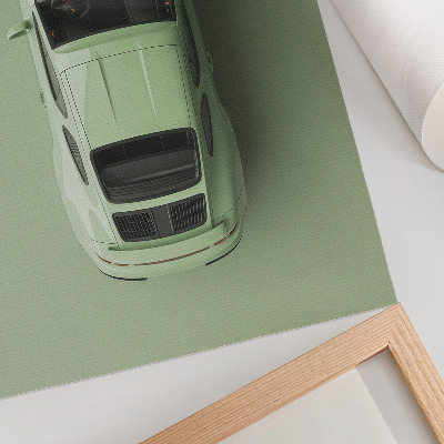 Poster Un'auto moderna in una tonalità di verde