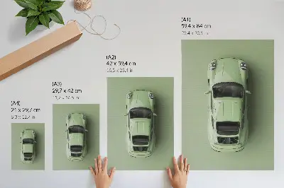 Poster auto moderna in una tonalità di verde