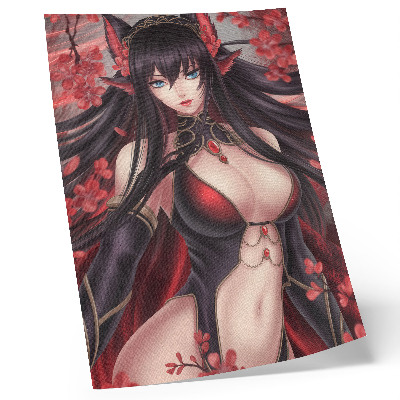 Poster Bellezza anime eleganza, dinamico rosso nero