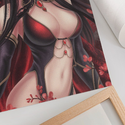 Poster Bellezza anime eleganza, dinamico rosso nero