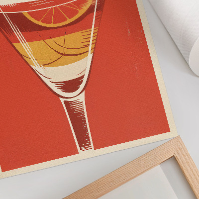 Stampa su tela grafica cocktail in stile retrò eleganza nostalgia