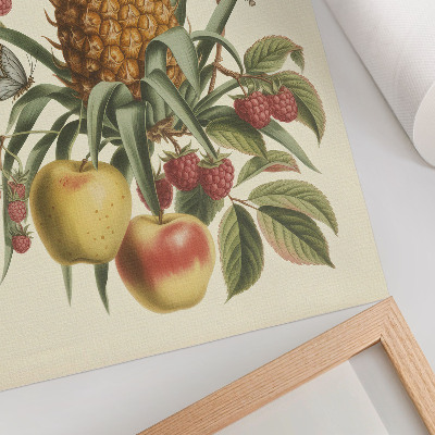 Poster Frutta in stile classico, foglie in armonia con la natura
