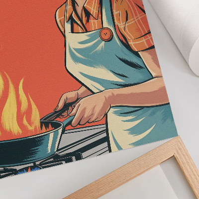 Stampa su tela Stile pop art, accenti colorati, composizione dinamica