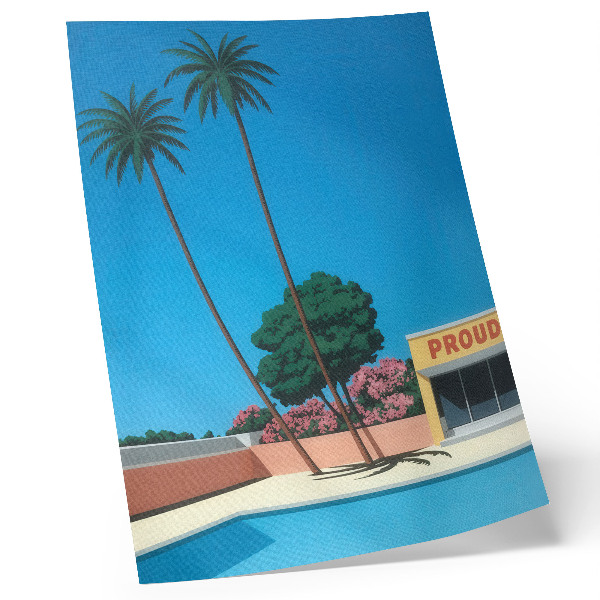 Poster Cielo azzurro, palme, piscina in stile moderno
