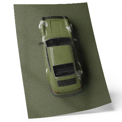 Stampa su tela Elegante auto verde, minimalismo e semplicità