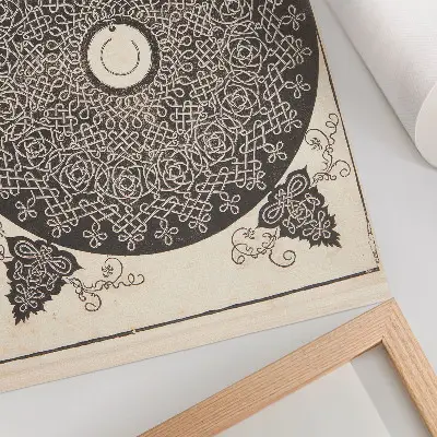 Stampa su tela riproduzione dell'opera Pomello con medaglione bianco di Albrecht Dürer