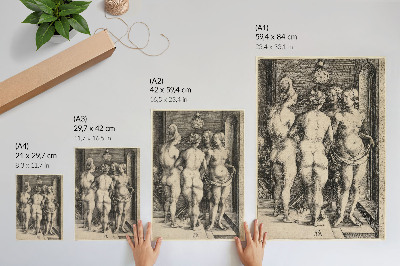 Foto su tela Quattro donne nude di Albrecht Dürer