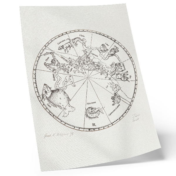 Poster Emisfero australe del globo celeste (1515) di Albrecht Dürer