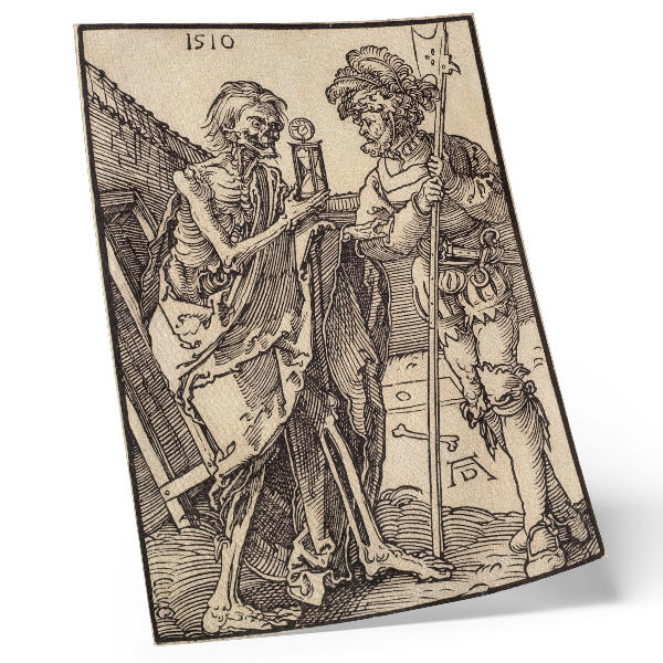 Foto su tela La morte e Lansquenet (1510) di Albrecht Dürer