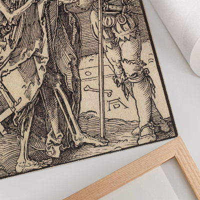 Foto su tela La morte e Lansquenet (1510) di Albrecht Dürer