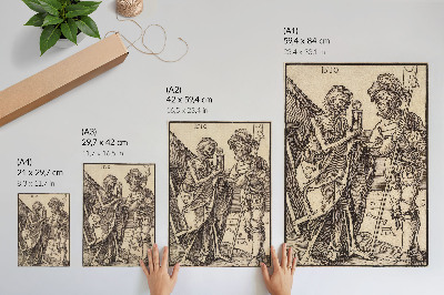 Foto su tela La morte e Lansquenet (1510) di Albrecht Dürer