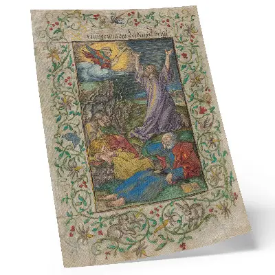 Stampa su tela riproduzione dell'opera Cristo sul Monte degli Ulivi di Albrecht Dürer e Georg Mack il Vecchio