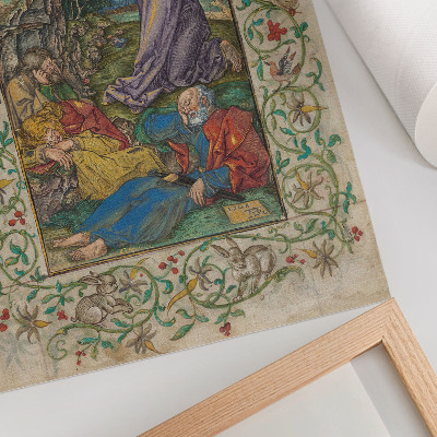 Stampa su tela Cristo sul Monte degli Ulivi (1508 e anni 1580) di Albrecht Dürer e Georg Mack il Vecchio