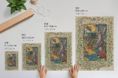 Stampa su tela riproduzione dell'opera Cristo sul Monte degli Ulivi di Albrecht Dürer e Georg Mack il Vecchio