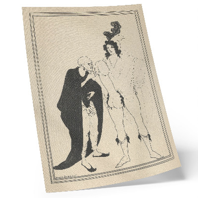 Stampa su tela L'esame dell'Araldo basato sulla Lisistrata di Aristofane, di Aubrey Beardsley